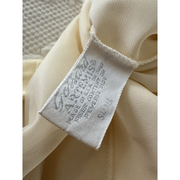 VTG 60 Artemis Nylon Chiffon Nightgown Dress Pearl Lace Bridgerton Small - Picture 8 of 10